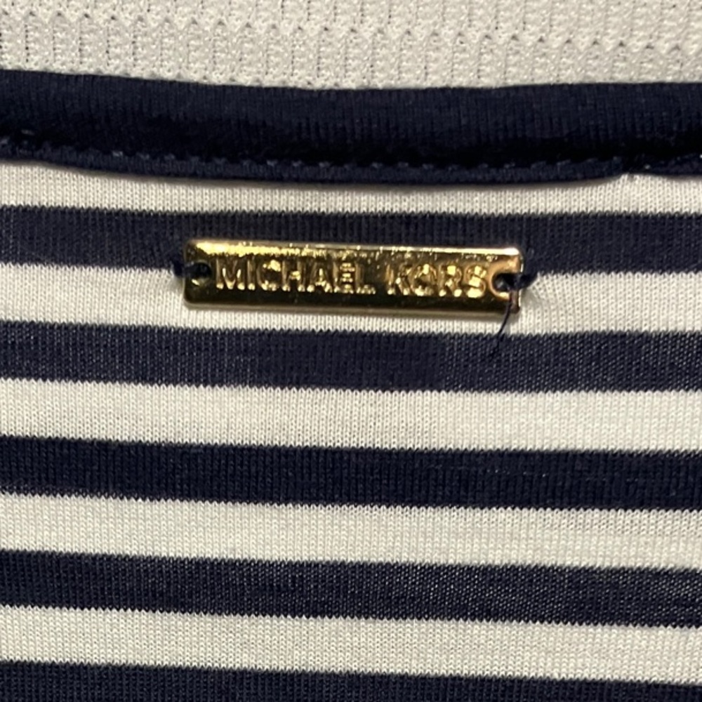 Michael Kors Navy and White Striped Blouse - Picture 4 of 7